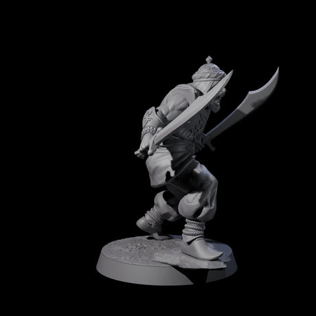 Scimitar Wielding Palace Guards Miniature for Dungeons and Dragons, Pathfinder or other TTRPGs