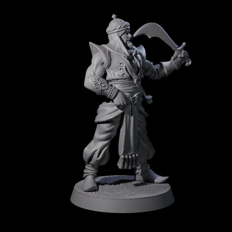 Scimitar Wielding Palace Guards Miniature for Dungeons and Dragons, Pathfinder or other TTRPGs