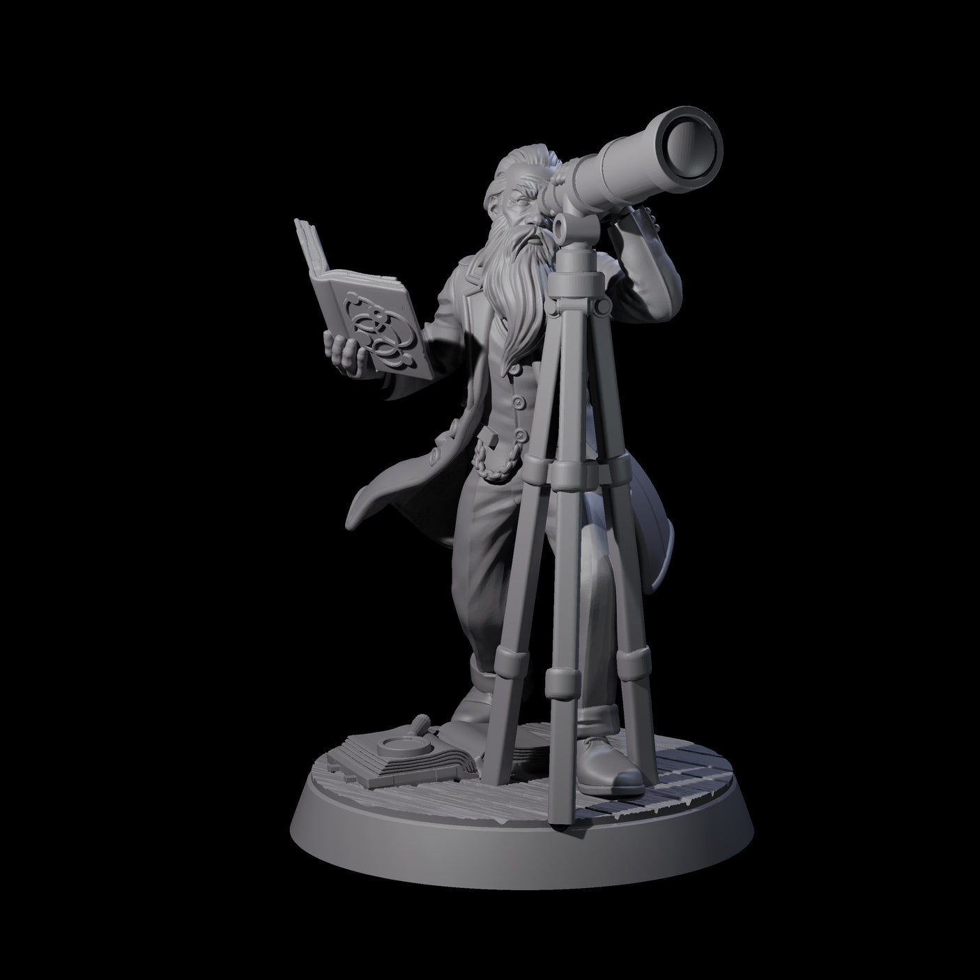 Scoping Human Scholar Miniature for Dungeons and Dragons, Pathfinder or other TTRPGs