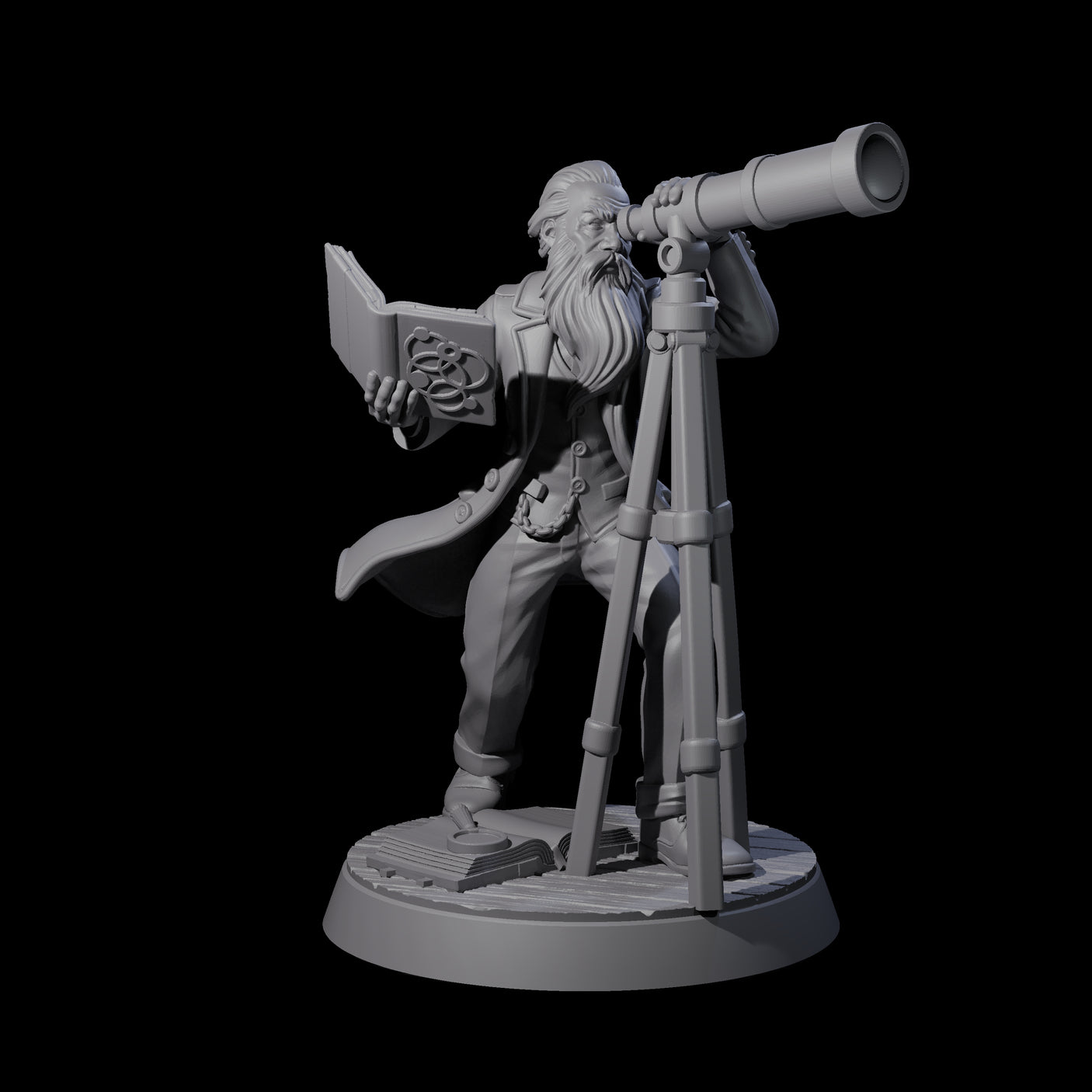 Scoping Human Scholar Miniature for Dungeons and Dragons, Pathfinder or other TTRPGs