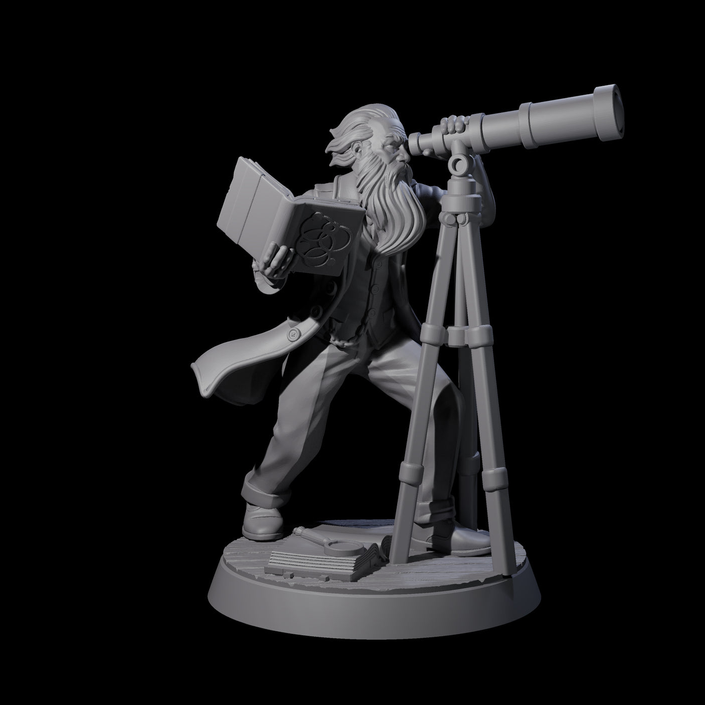 Scoping Human Scholar Miniature for Dungeons and Dragons, Pathfinder or other TTRPGs