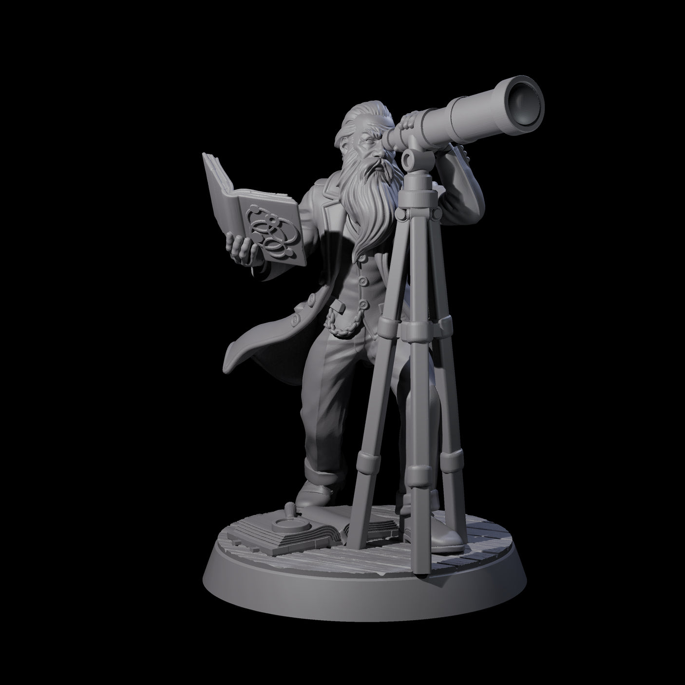 Scoping Human Scholar Miniature for Dungeons and Dragons, Pathfinder or other TTRPGs