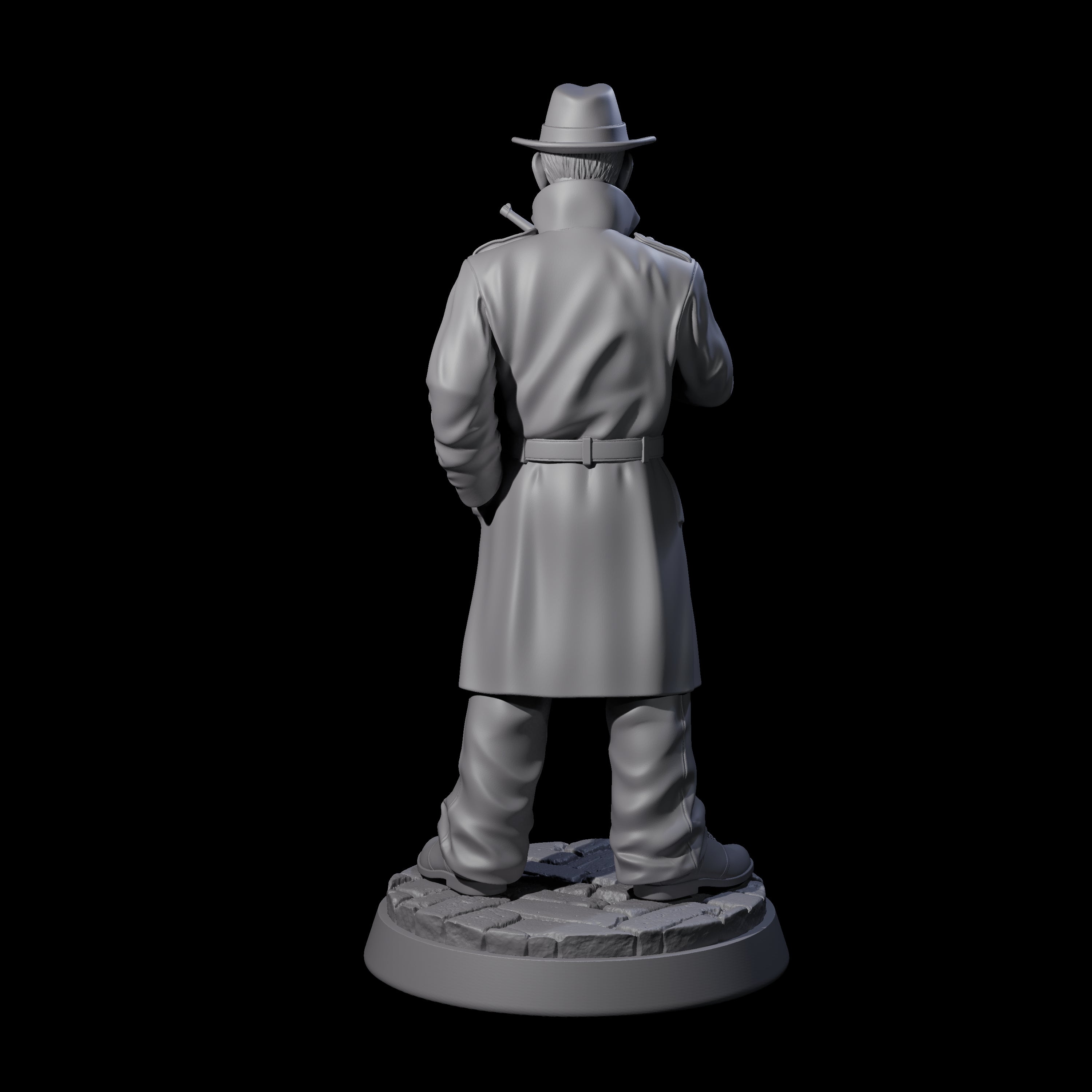 Scowlling Private Detective Miniature for Dungeons and Dragons, Pathfinder or other TTRPGs
