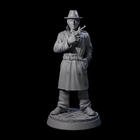 Scowlling Private Detective Miniature for Dungeons and Dragons, Pathfinder or other TTRPGs