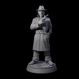 Scowlling Private Detective Miniature for Dungeons and Dragons, Pathfinder or other TTRPGs