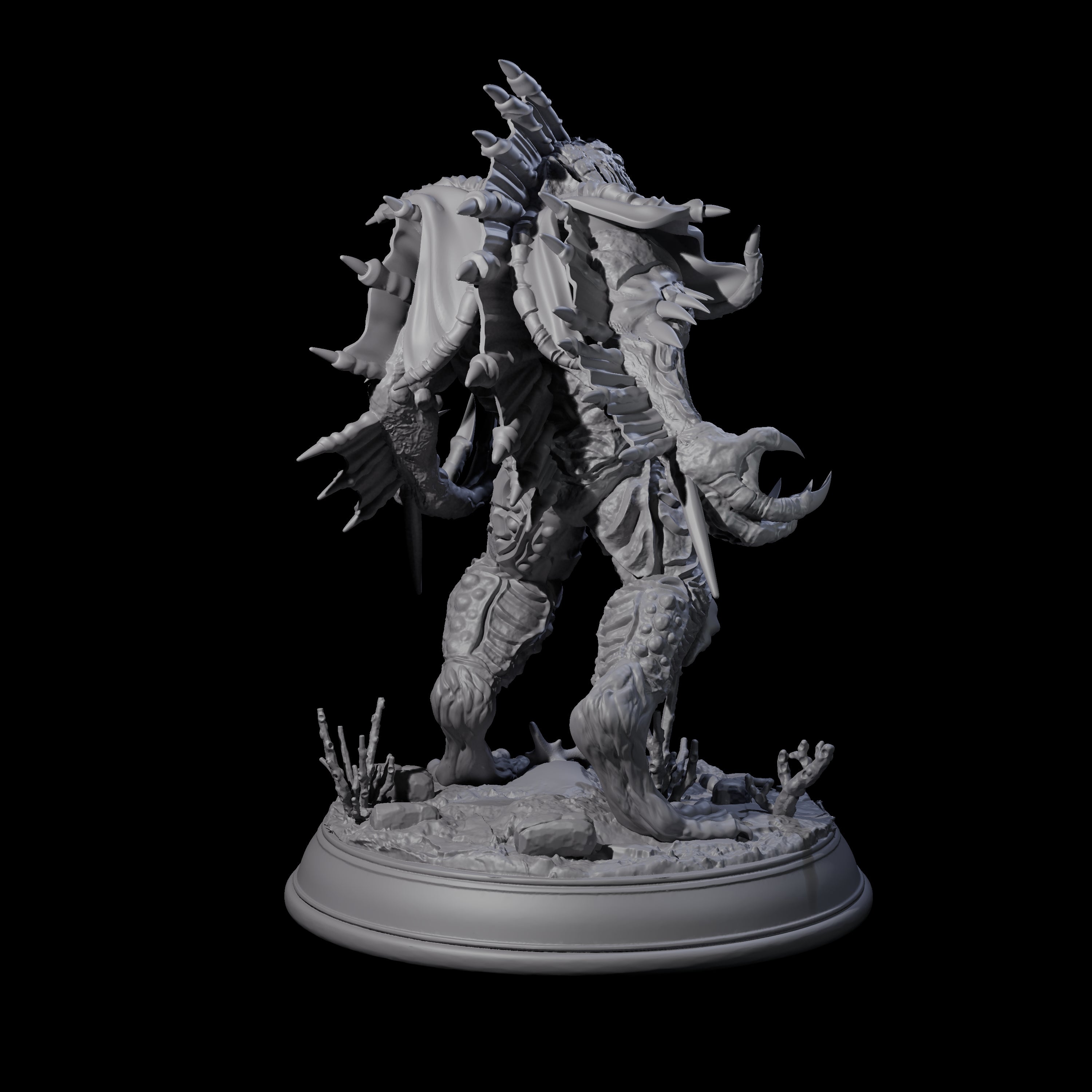 Screaming Deep One Miniature for Dungeons and Dragons, Pathfinder or other TTRPGs