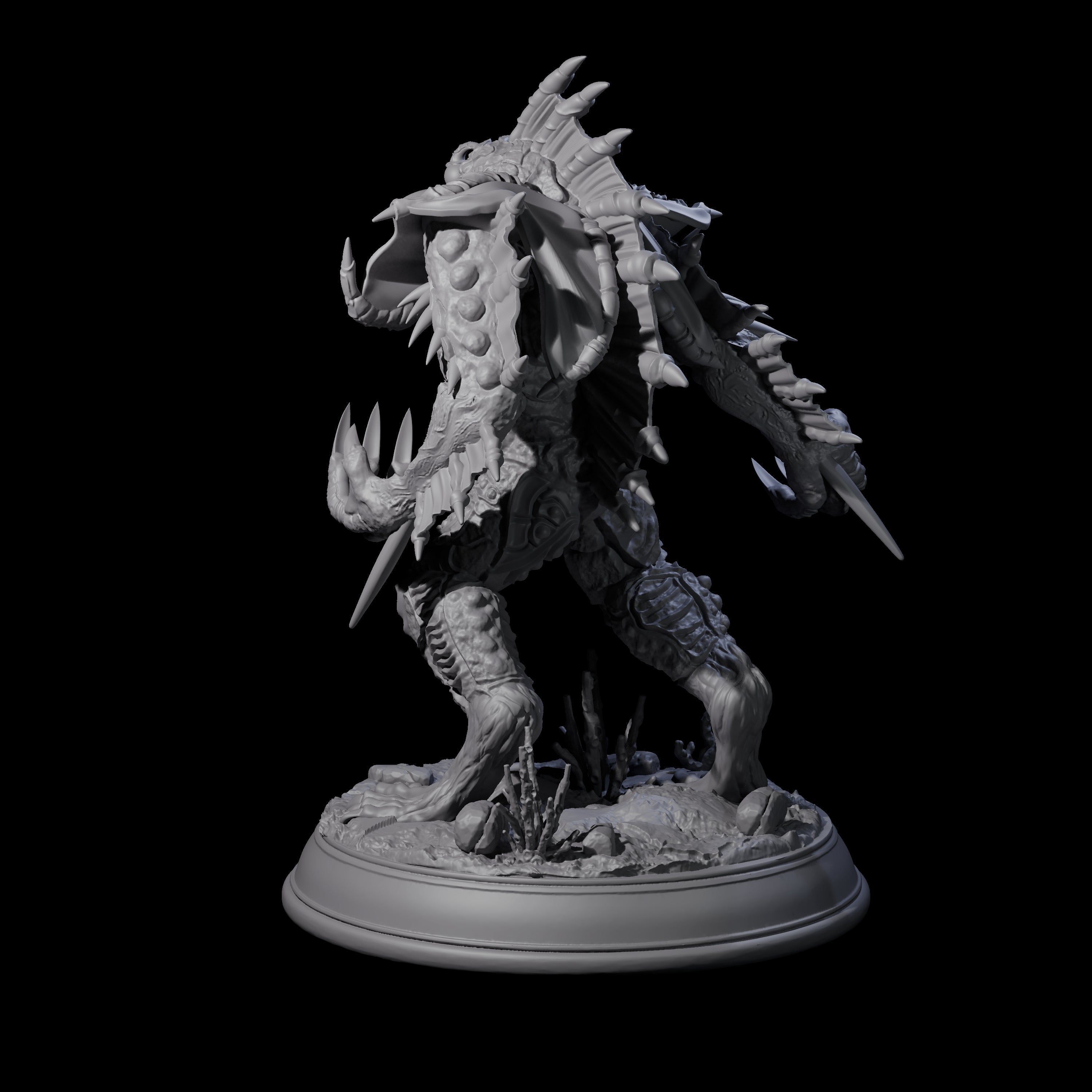 Screaming Deep One Miniature for Dungeons and Dragons, Pathfinder or other TTRPGs