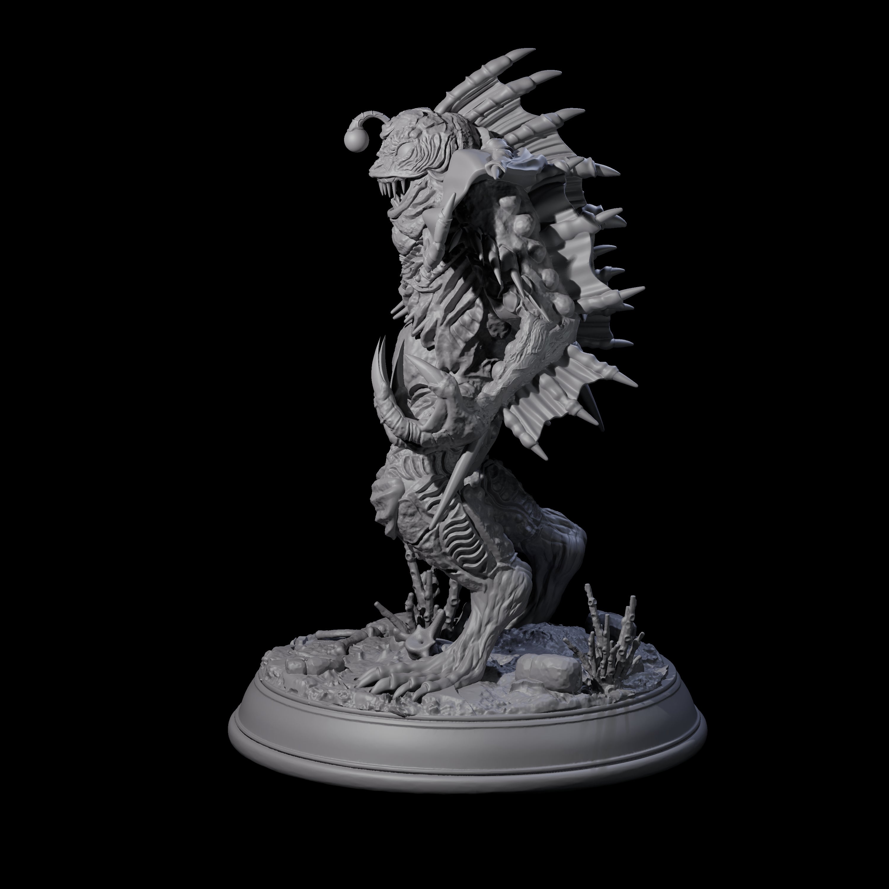 Screaming Deep One Miniature for Dungeons and Dragons, Pathfinder or other TTRPGs