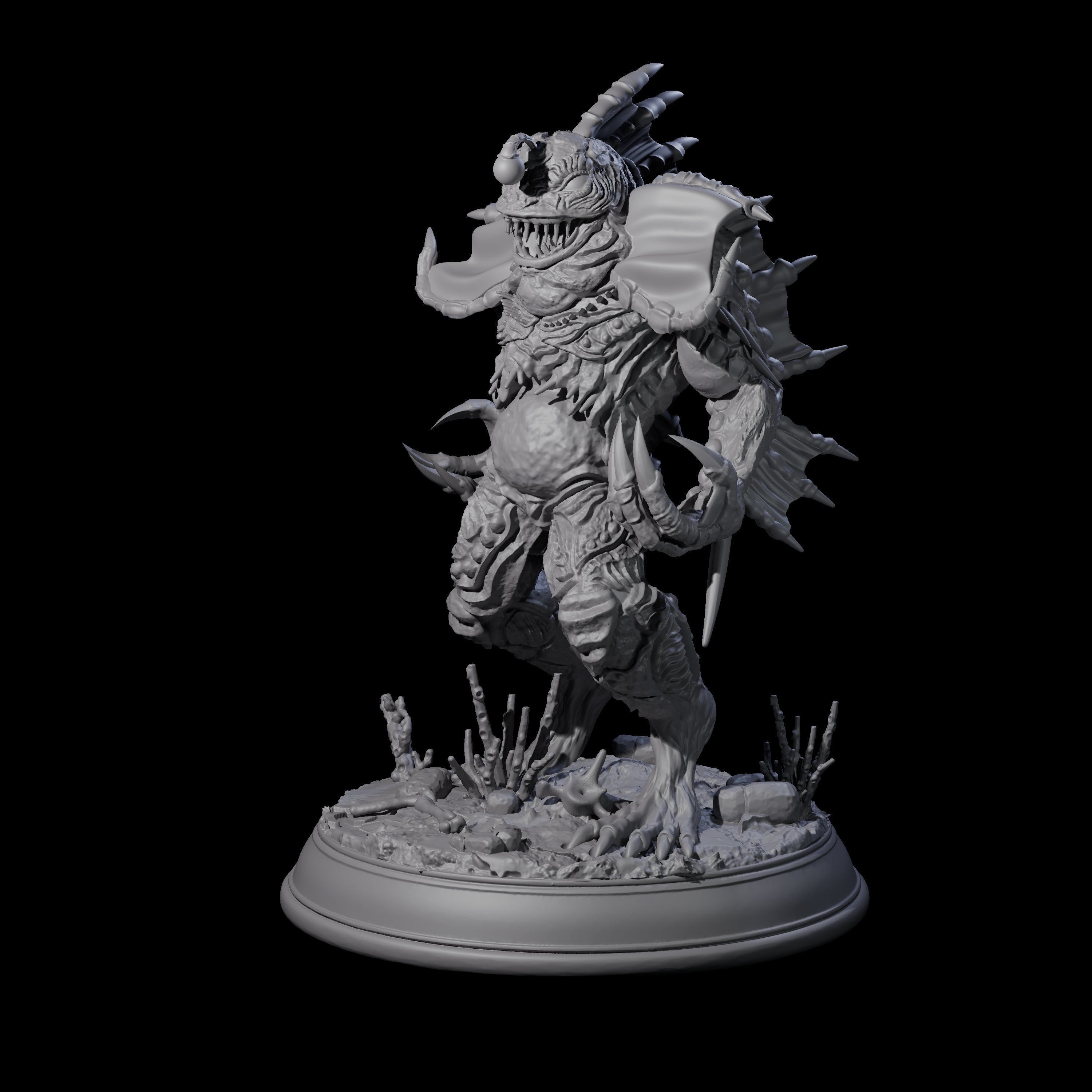 Screaming Deep One Miniature for Dungeons and Dragons, Pathfinder or other TTRPGs