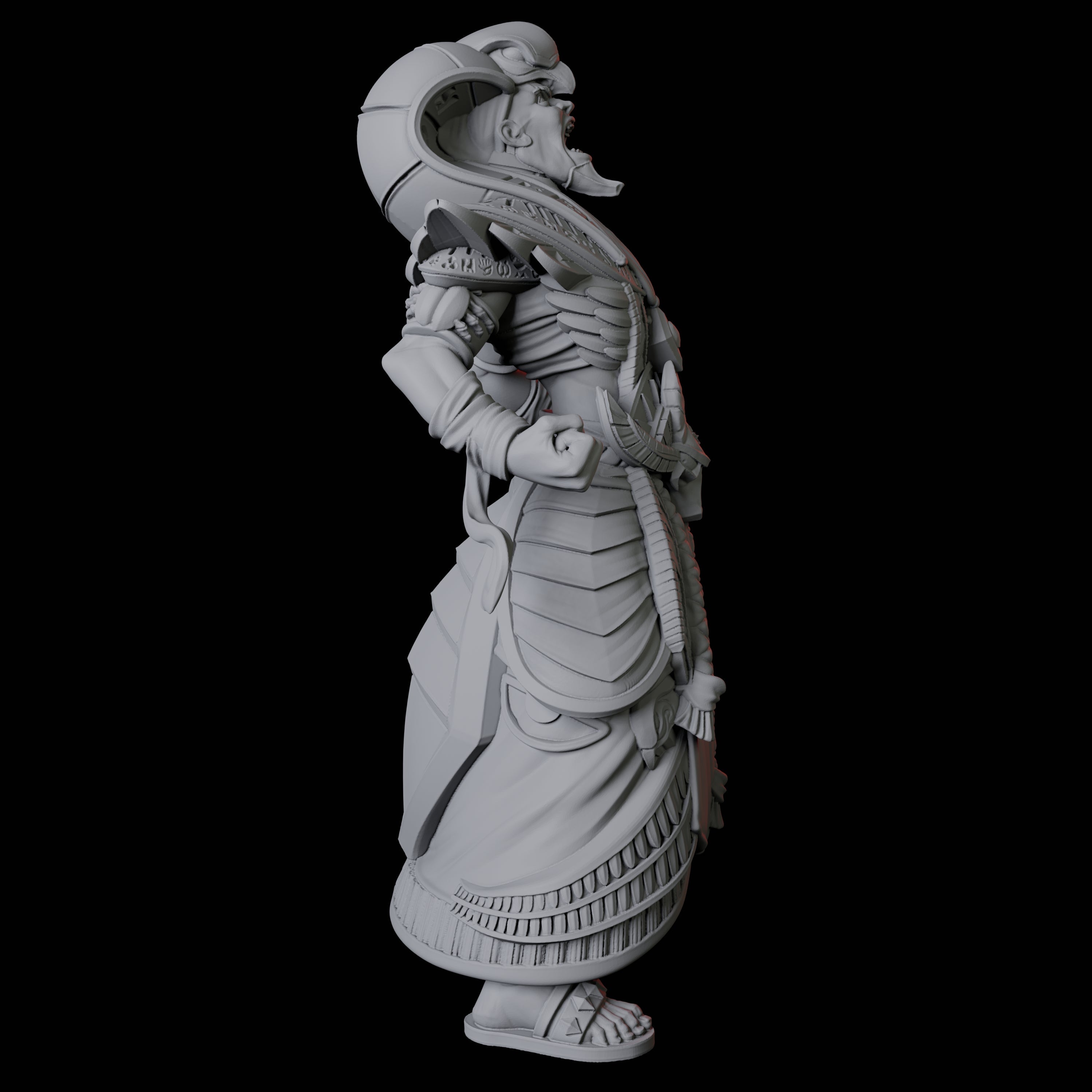 Screaming Undead Pharaoh Miniature for Dungeons and Dragons, Pathfinder or other TTRPGs