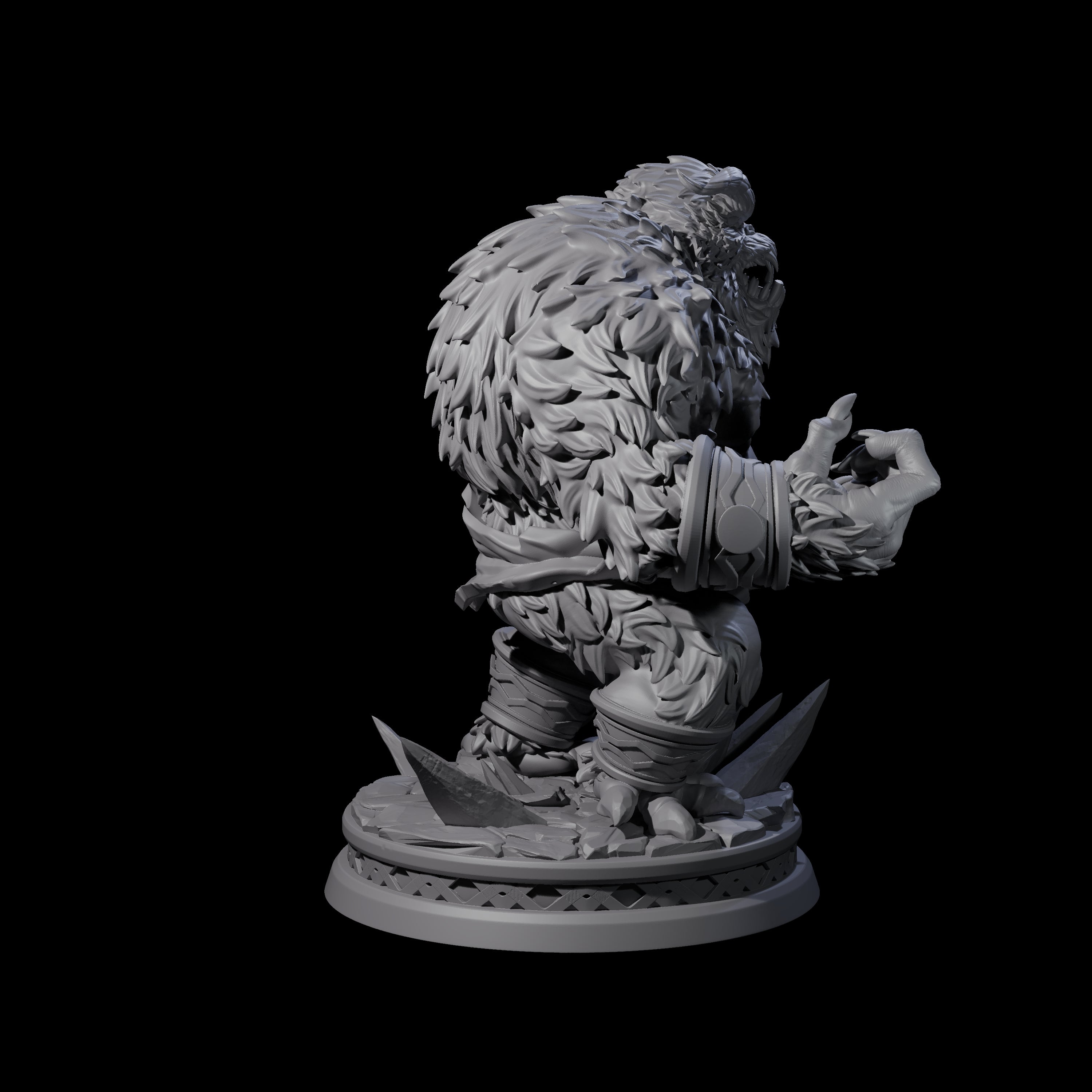 Screaming Yeti Miniature for Dungeons and Dragons, Pathfinder or other TTRPGs