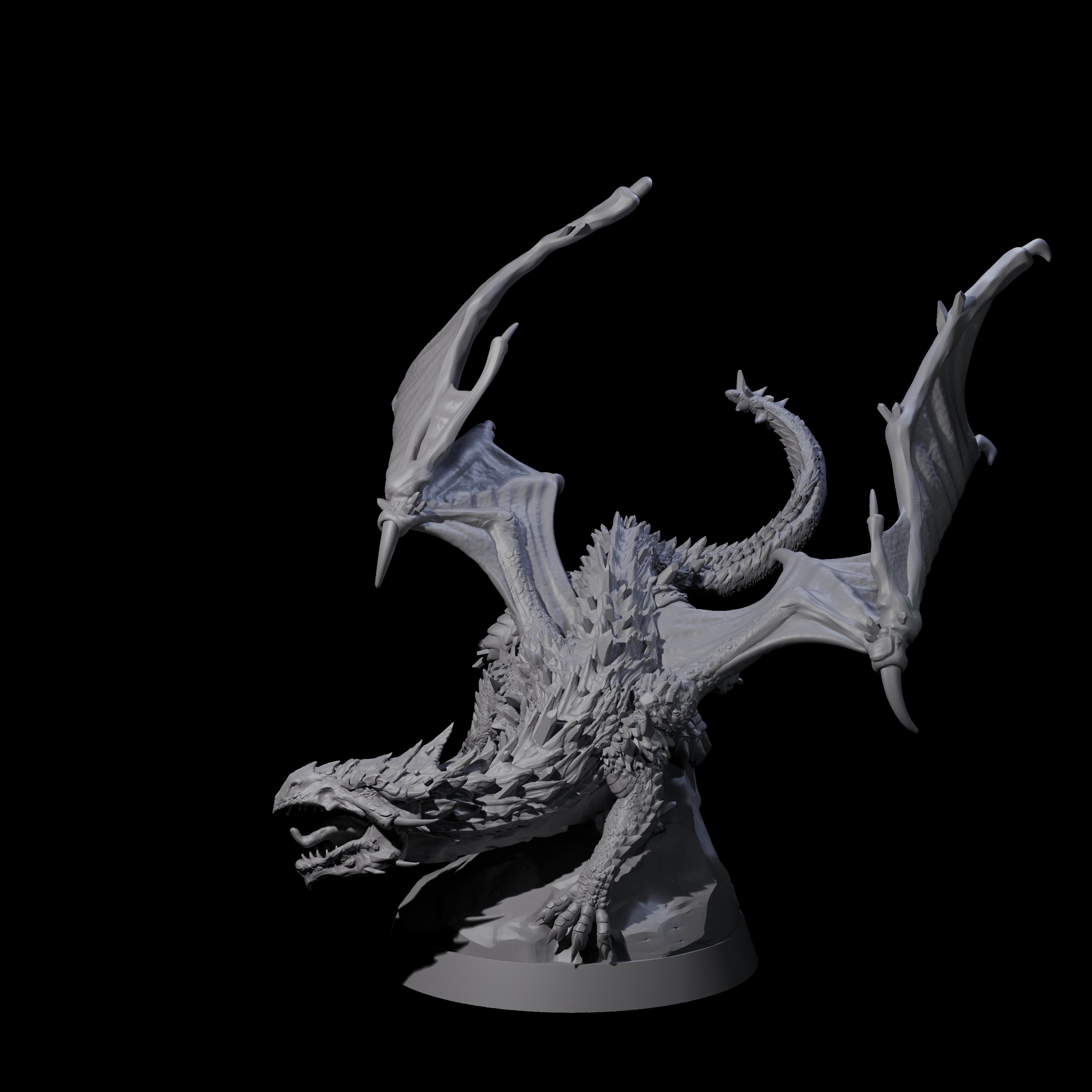 Screaming Young Dragon Miniature for Dungeons and Dragons, Pathfinder or other TTRPGs
