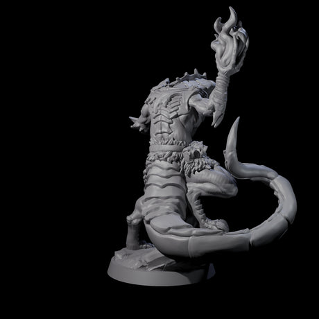 Screaming Yuan-Ti Sorcerer Miniature for Dungeons and Dragons, Pathfinder or other TTRPGs