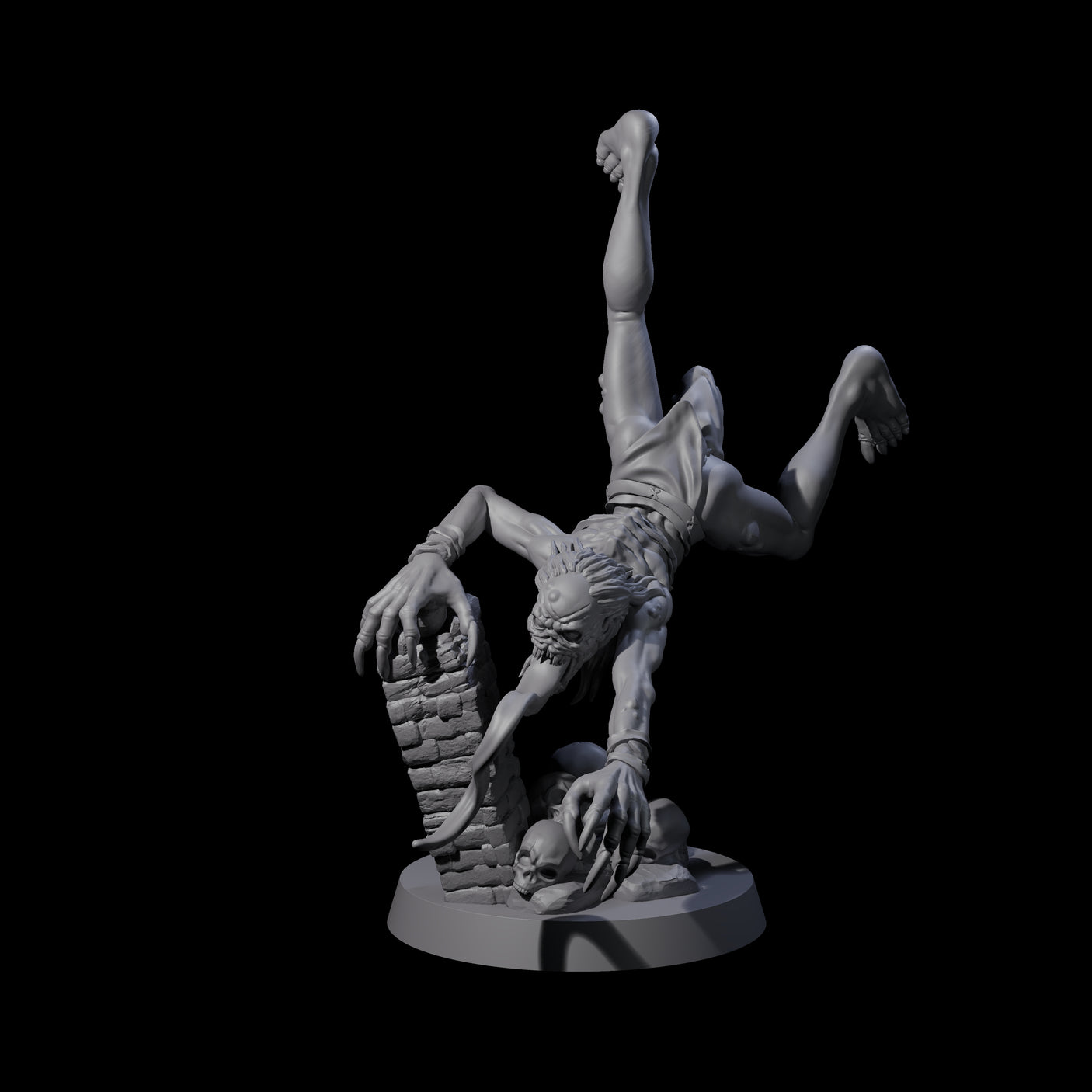 Screeching Ghoul A Miniature for Dungeons and Dragons, Pathfinder or other TTRPGs