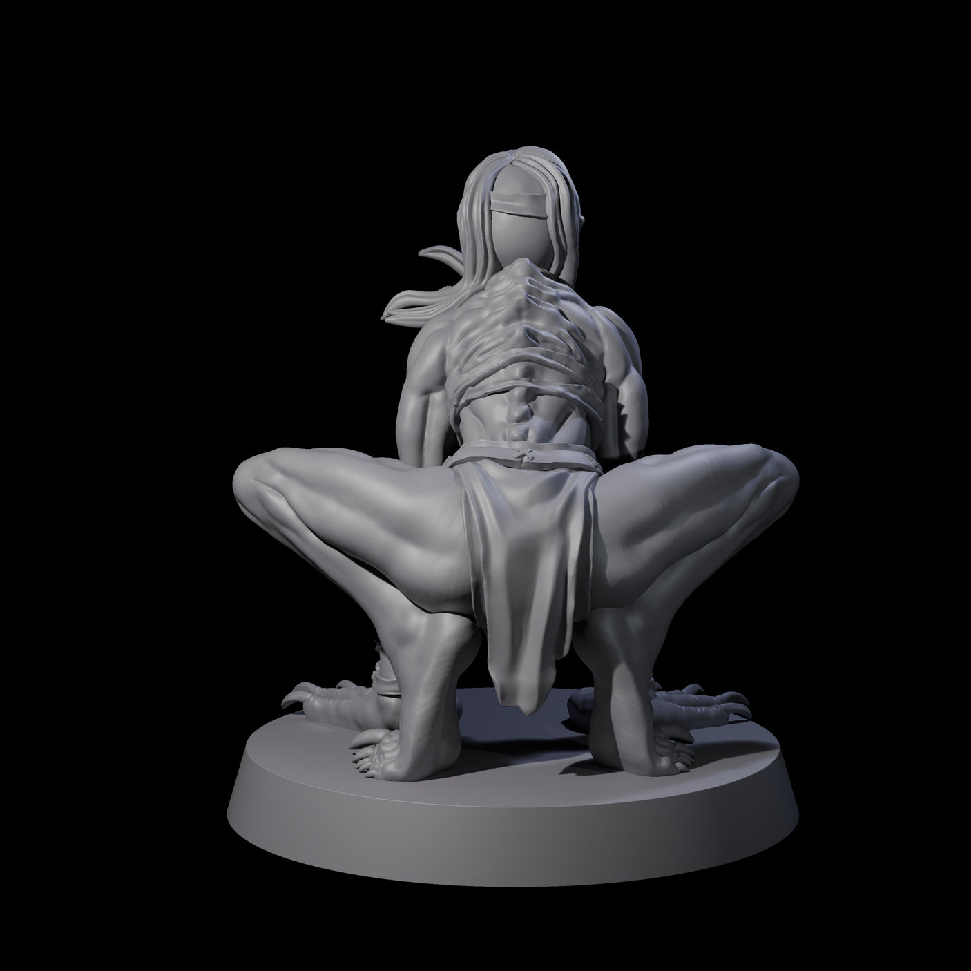 Screeching Ghoul C Miniature for Dungeons and Dragons, Pathfinder or other TTRPGs