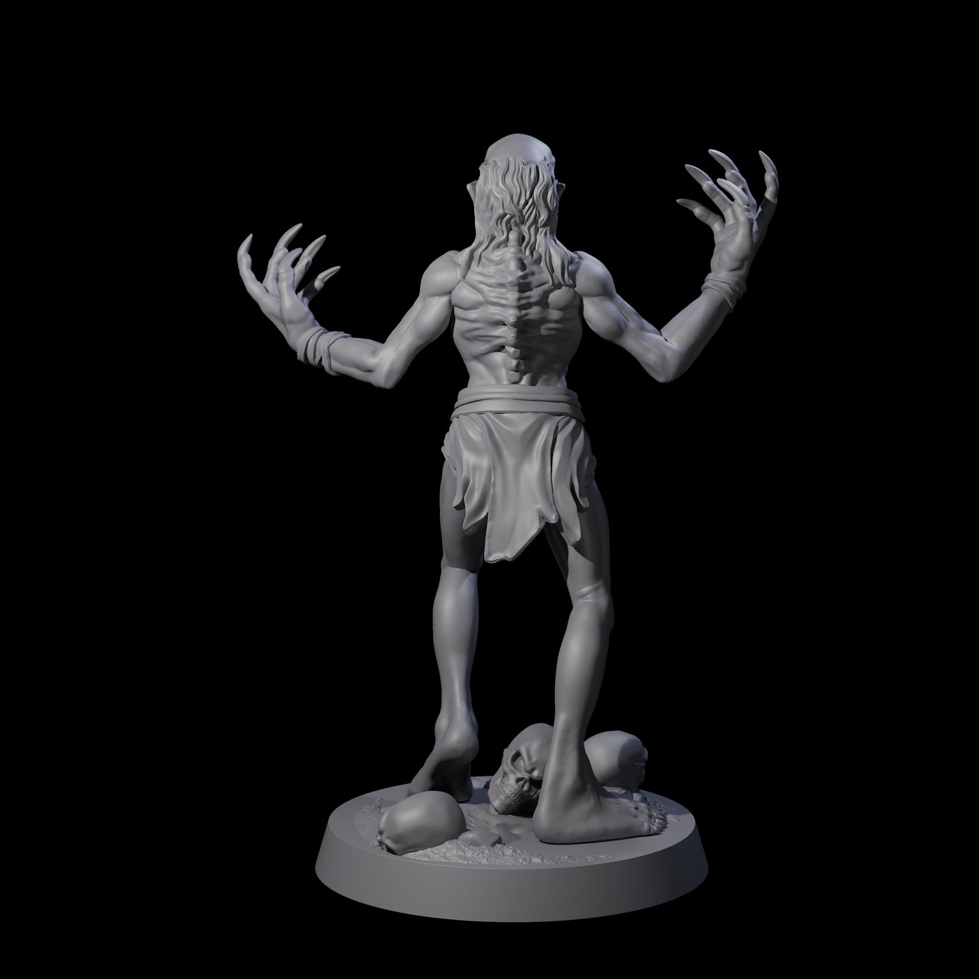 Screeching Ghoul D Miniature for Dungeons and Dragons, Pathfinder or other TTRPGs