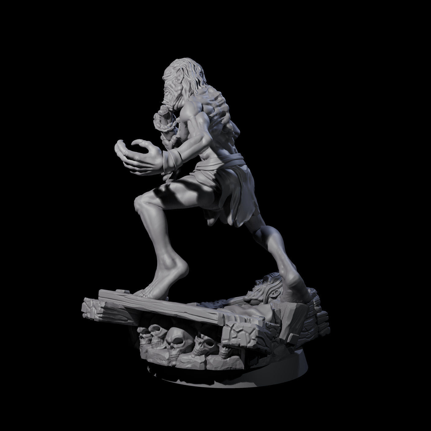 Screeching Ghoul E Miniature for Dungeons and Dragons, Pathfinder or other TTRPGs