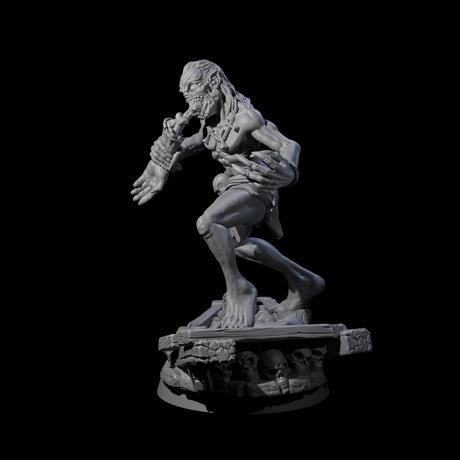 Screeching Ghoul E Miniature for Dungeons and Dragons, Pathfinder or other TTRPGs