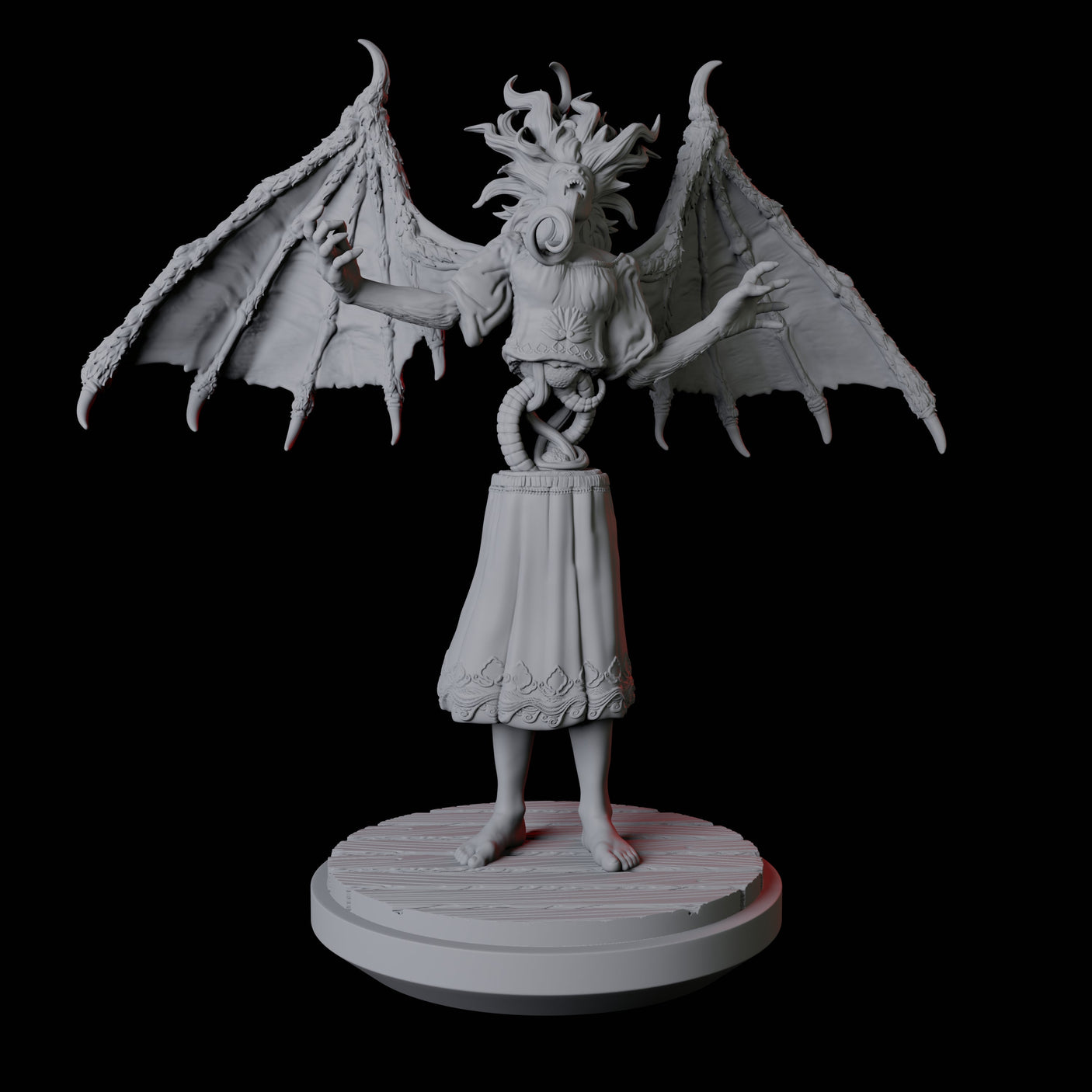 Screeching Manananggal B Miniature for Dungeons and Dragons, Pathfinder or other TTRPGs