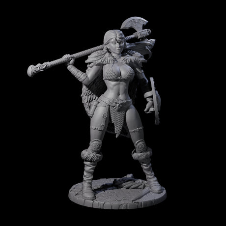 Screemel - Confident Barbarian Miniature for Dungeons and Dragons, Pathfinder or other TTRPGs