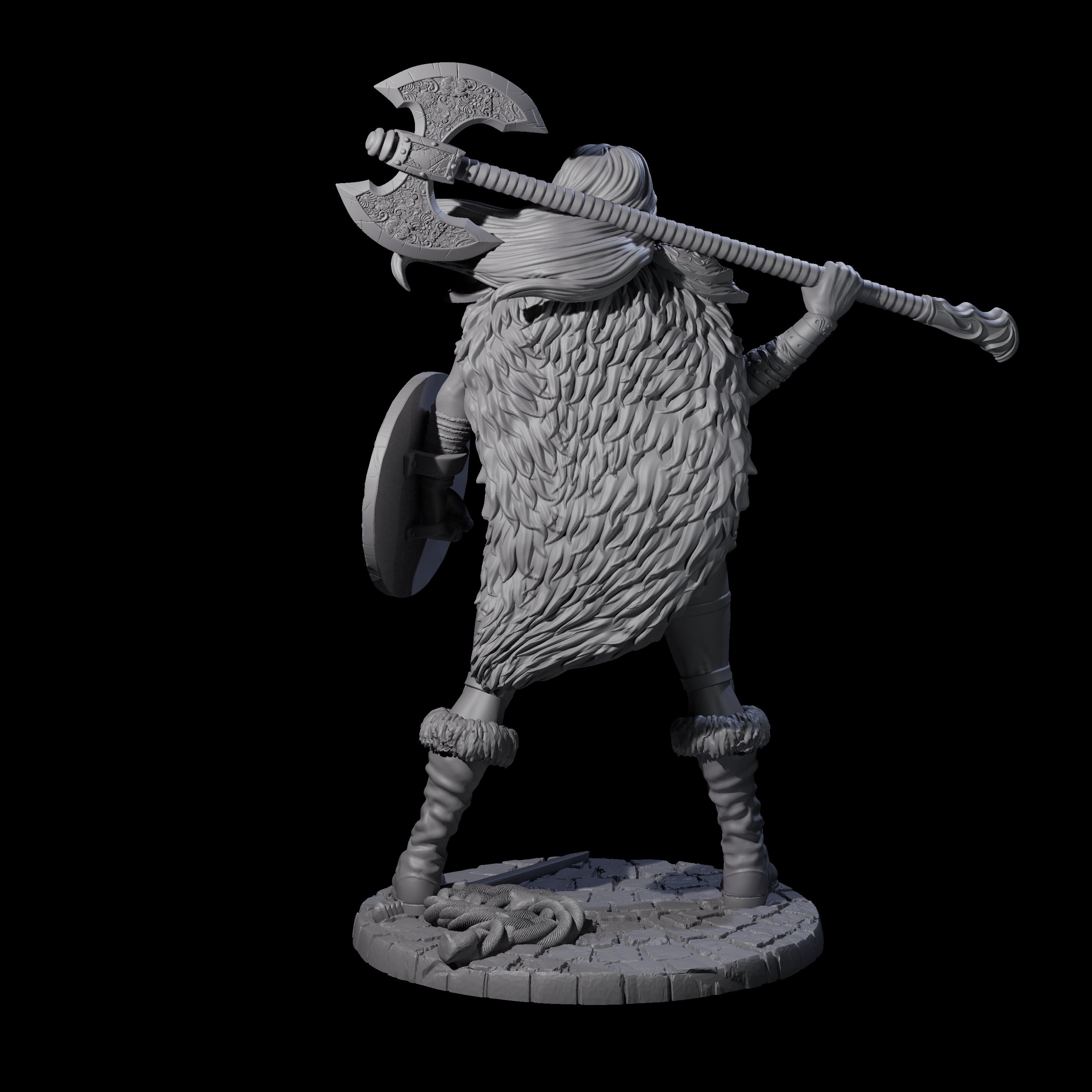 Screemel - Confident Barbarian Miniature for Dungeons and Dragons, Pathfinder or other TTRPGs