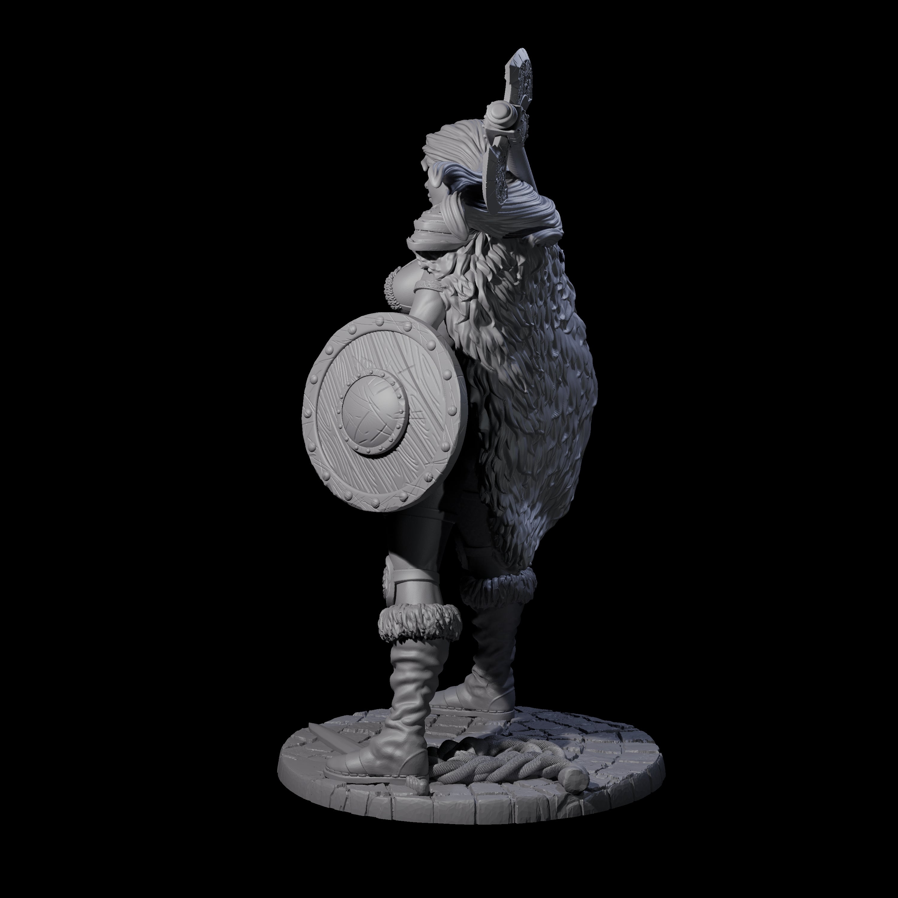 Screemel - Confident Barbarian Miniature for Dungeons and Dragons, Pathfinder or other TTRPGs