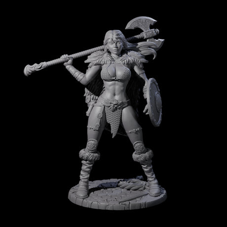 Screemel - Confident Barbarian Miniature for Dungeons and Dragons, Pathfinder or other TTRPGs