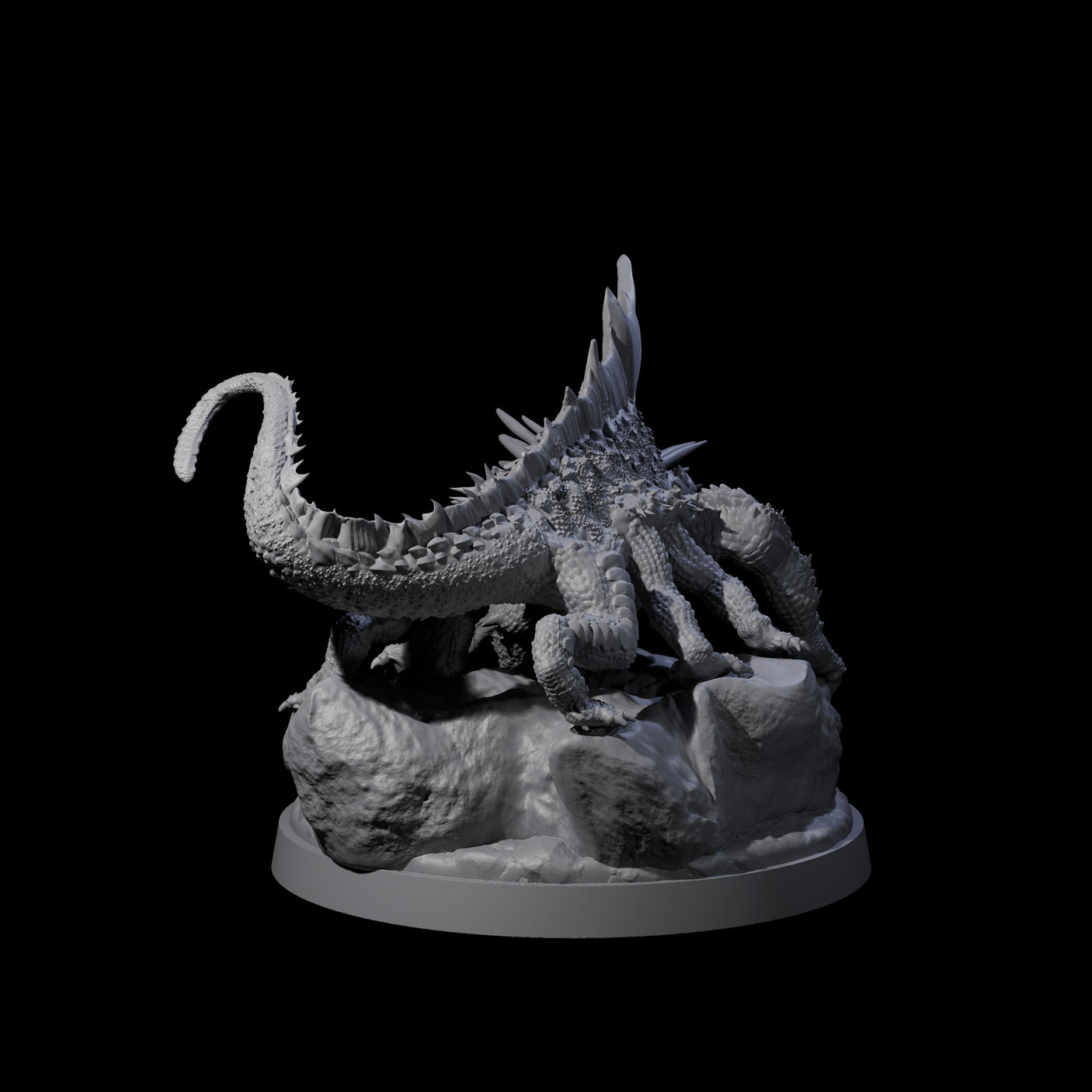 Screetching Giant Basilisk Miniature for Dungeons and Dragons, Pathfinder or other TTRPGs