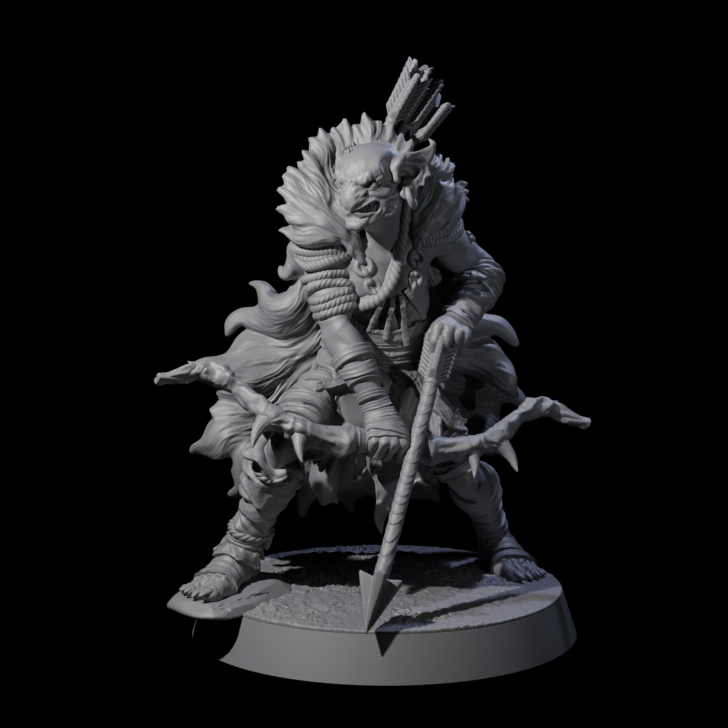 Sculking Marsh Archer A Miniature for Dungeons and Dragons, Pathfinder or other TTRPGs
