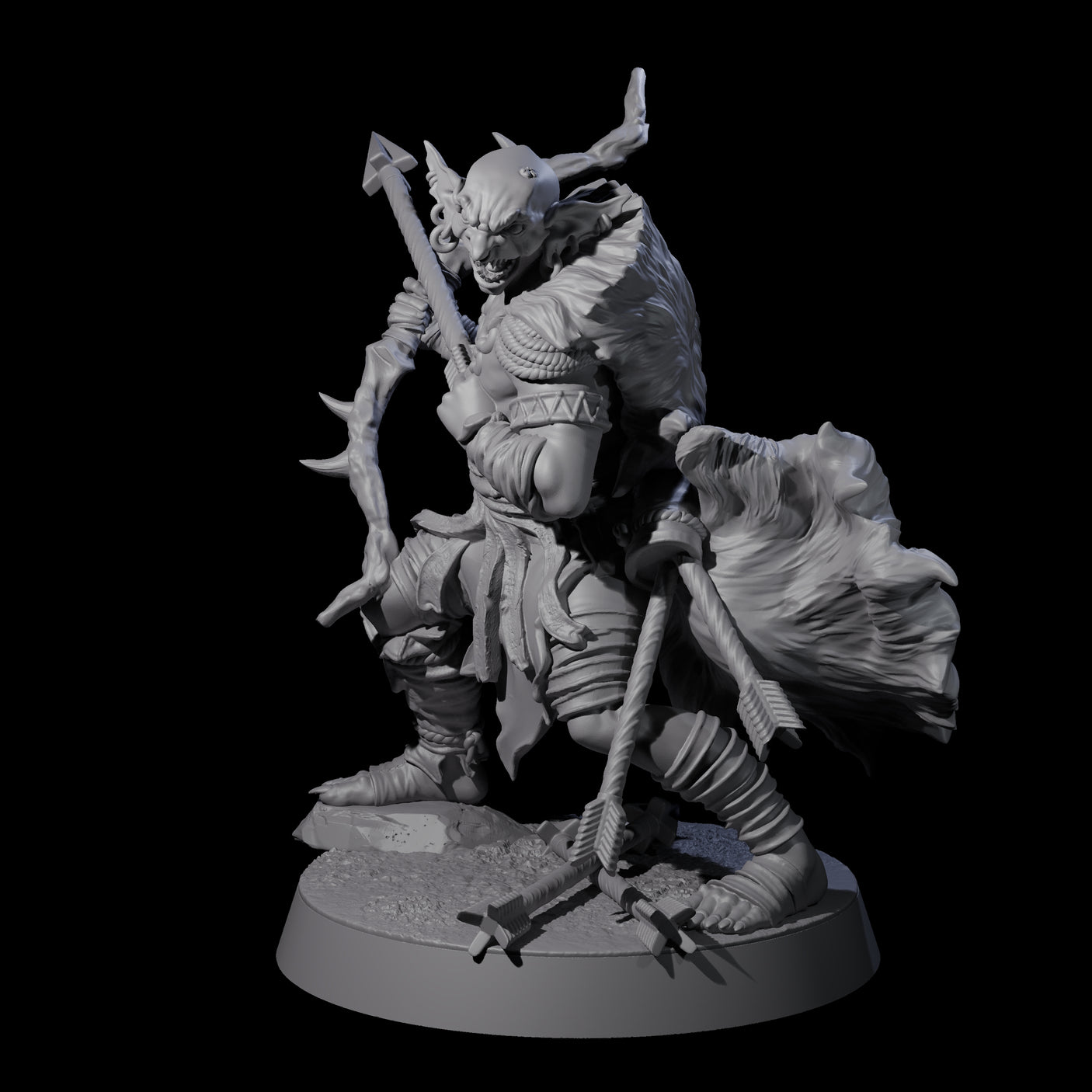 Sculking Marsh Archer B Miniature for Dungeons and Dragons, Pathfinder or other TTRPGs