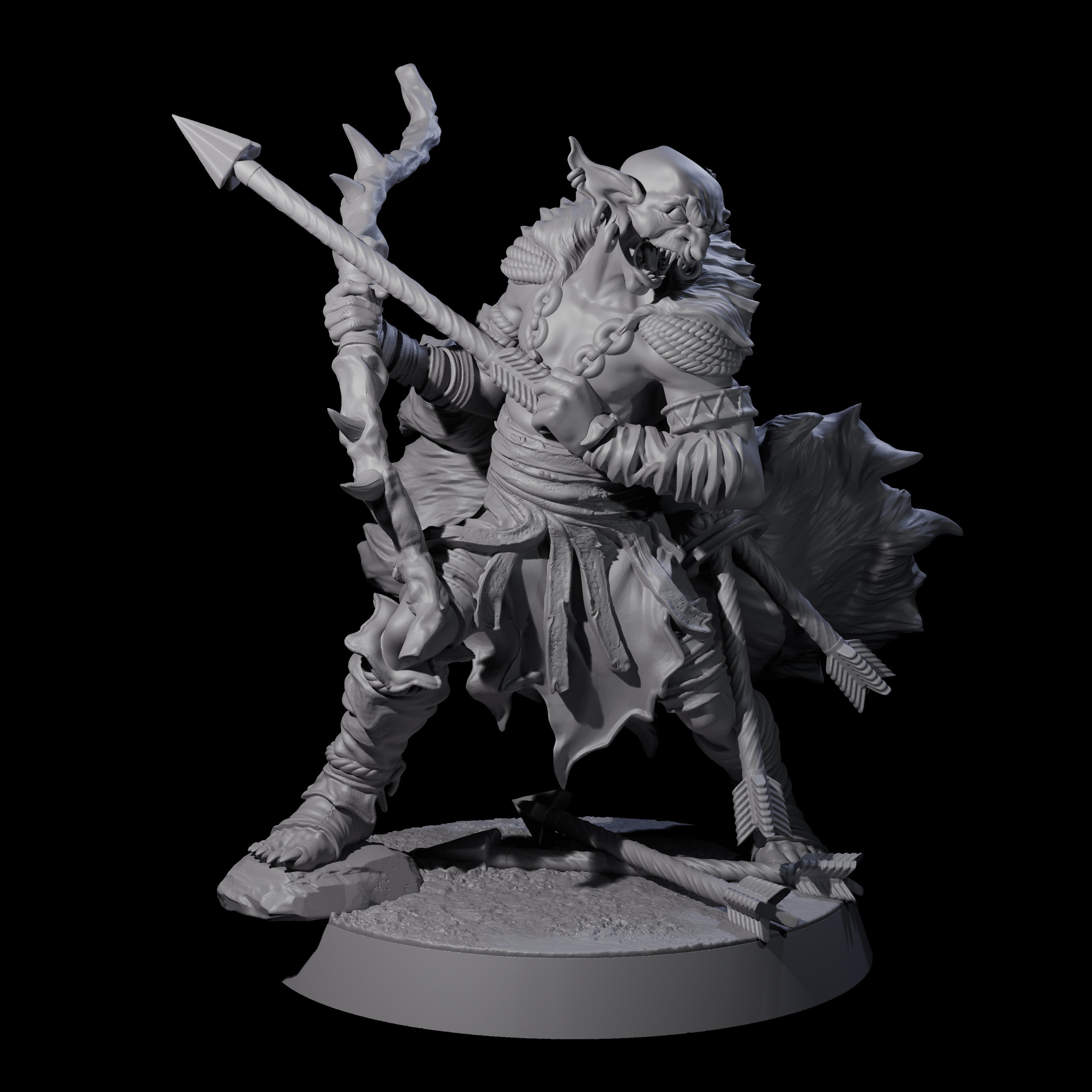 Sculking Marsh Archer B Miniature for Dungeons and Dragons, Pathfinder or other TTRPGs