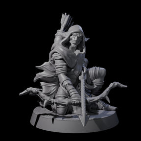 Sculking Marsh Archer C Miniature for Dungeons and Dragons, Pathfinder or other TTRPGs