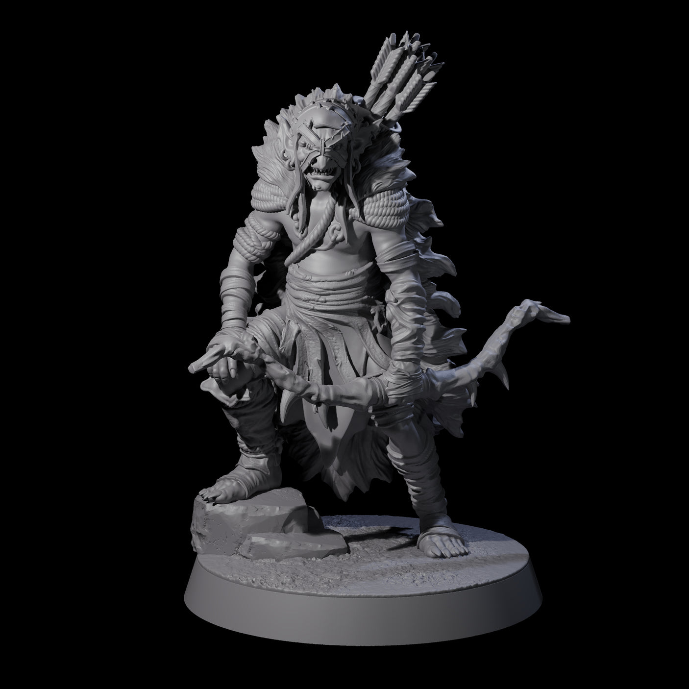 Sculking Marsh Archer E Miniature for Dungeons and Dragons, Pathfinder or other TTRPGs