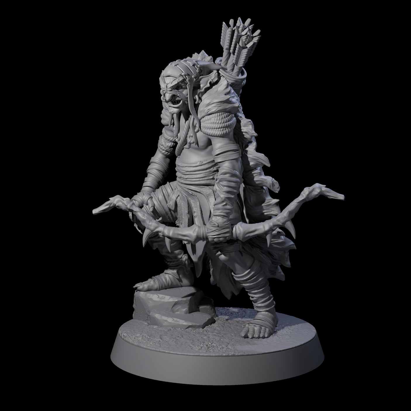 Sculking Marsh Archer E Miniature for Dungeons and Dragons, Pathfinder or other TTRPGs