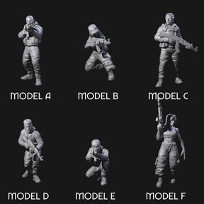Scummy Russian Mercenaries Miniature for Dungeons and Dragons, Pathfinder or other TTRPGs