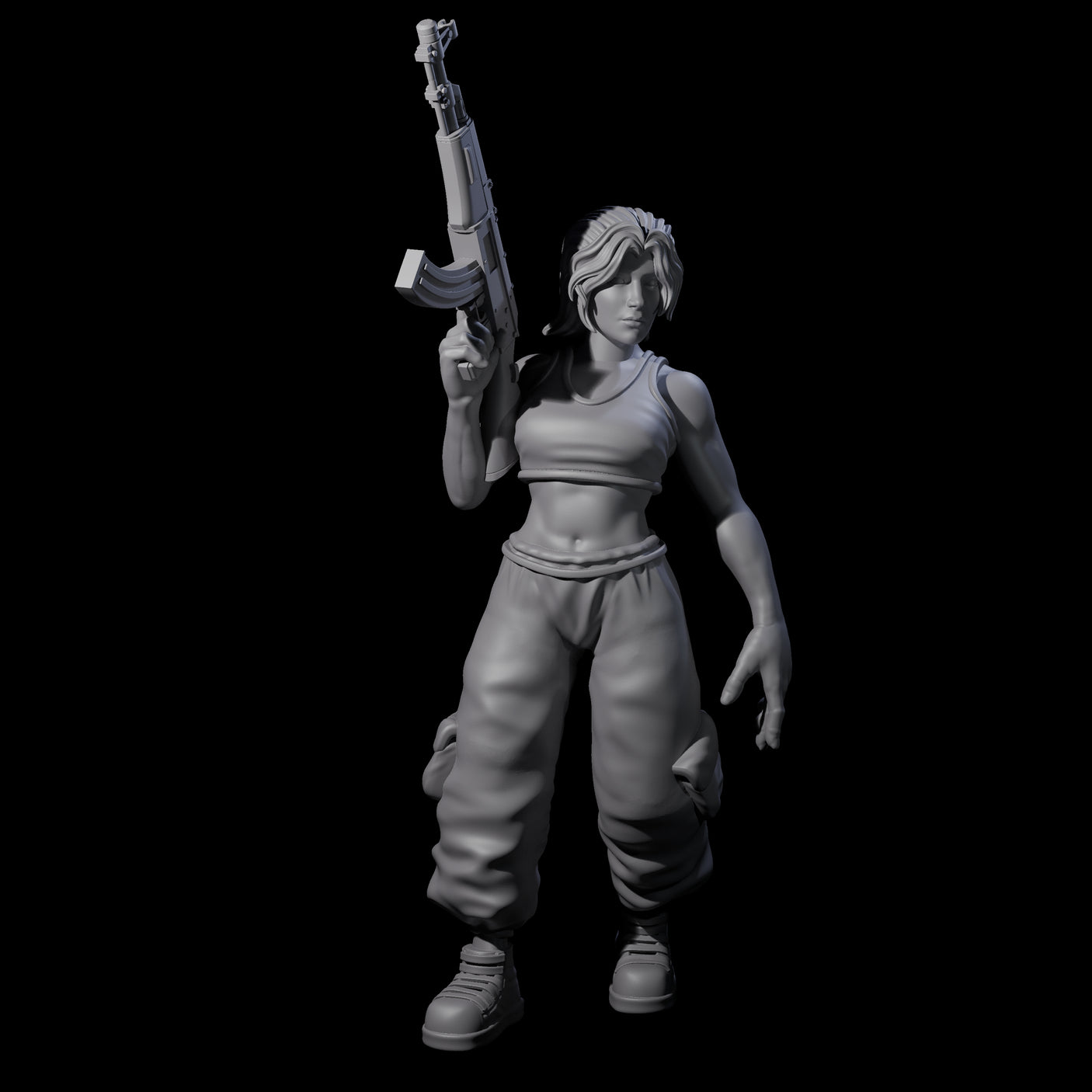 Scummy Russian Mercenary F Miniature for Dungeons and Dragons, Pathfinder or other TTRPGs