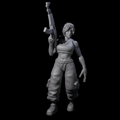 Scummy Russian Mercenary F Miniature for Dungeons and Dragons, Pathfinder or other TTRPGs