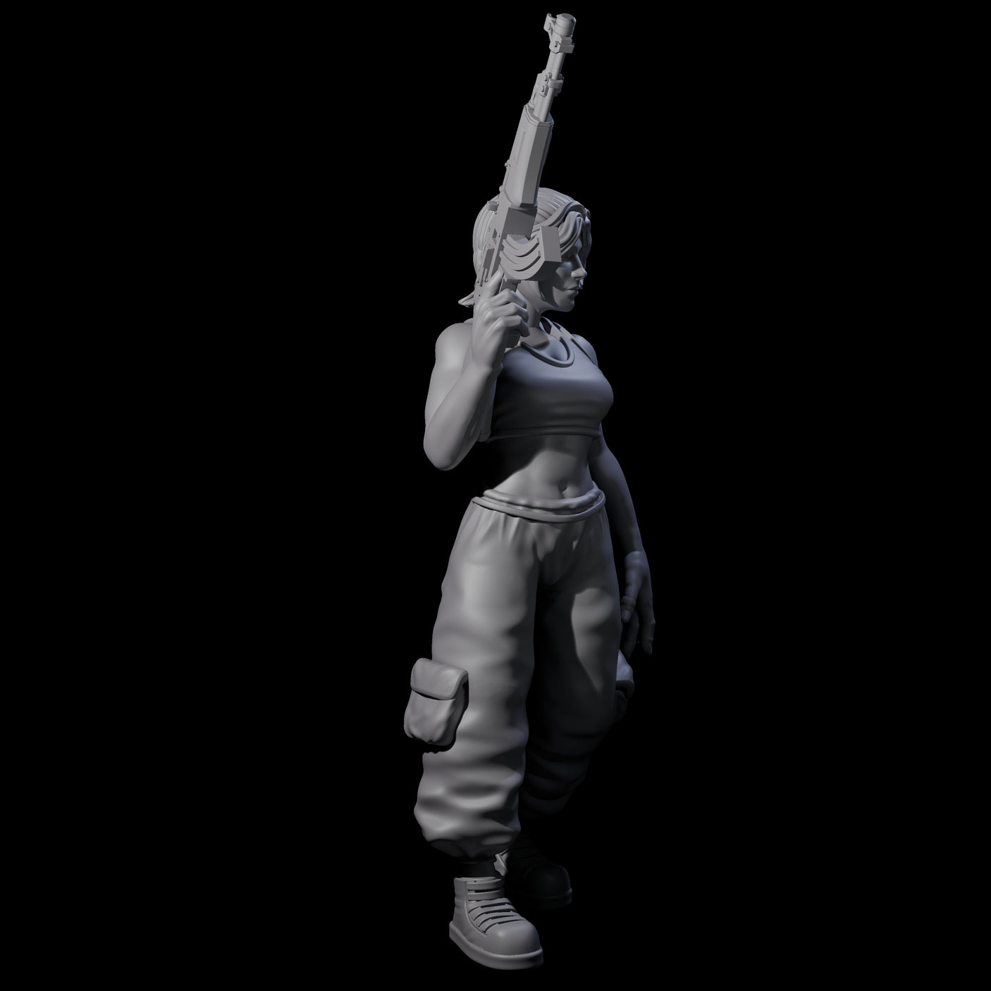 Scummy Russian Mercenary F Miniature for Dungeons and Dragons, Pathfinder or other TTRPGs
