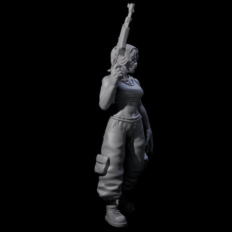 Scummy Russian Mercenary F Miniature for Dungeons and Dragons, Pathfinder or other TTRPGs