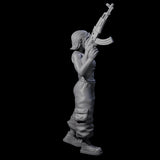 Scummy Russian Mercenary F Miniature for Dungeons and Dragons, Pathfinder or other TTRPGs