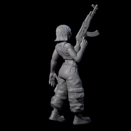 Scummy Russian Mercenary F Miniature for Dungeons and Dragons, Pathfinder or other TTRPGs