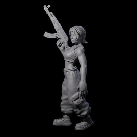 Scummy Russian Mercenary F Miniature for Dungeons and Dragons, Pathfinder or other TTRPGs