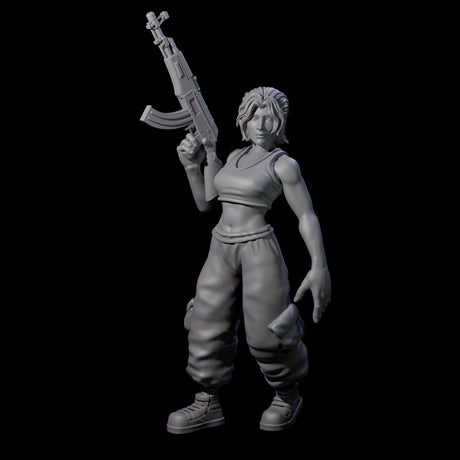 Scummy Russian Mercenary F Miniature for Dungeons and Dragons, Pathfinder or other TTRPGs