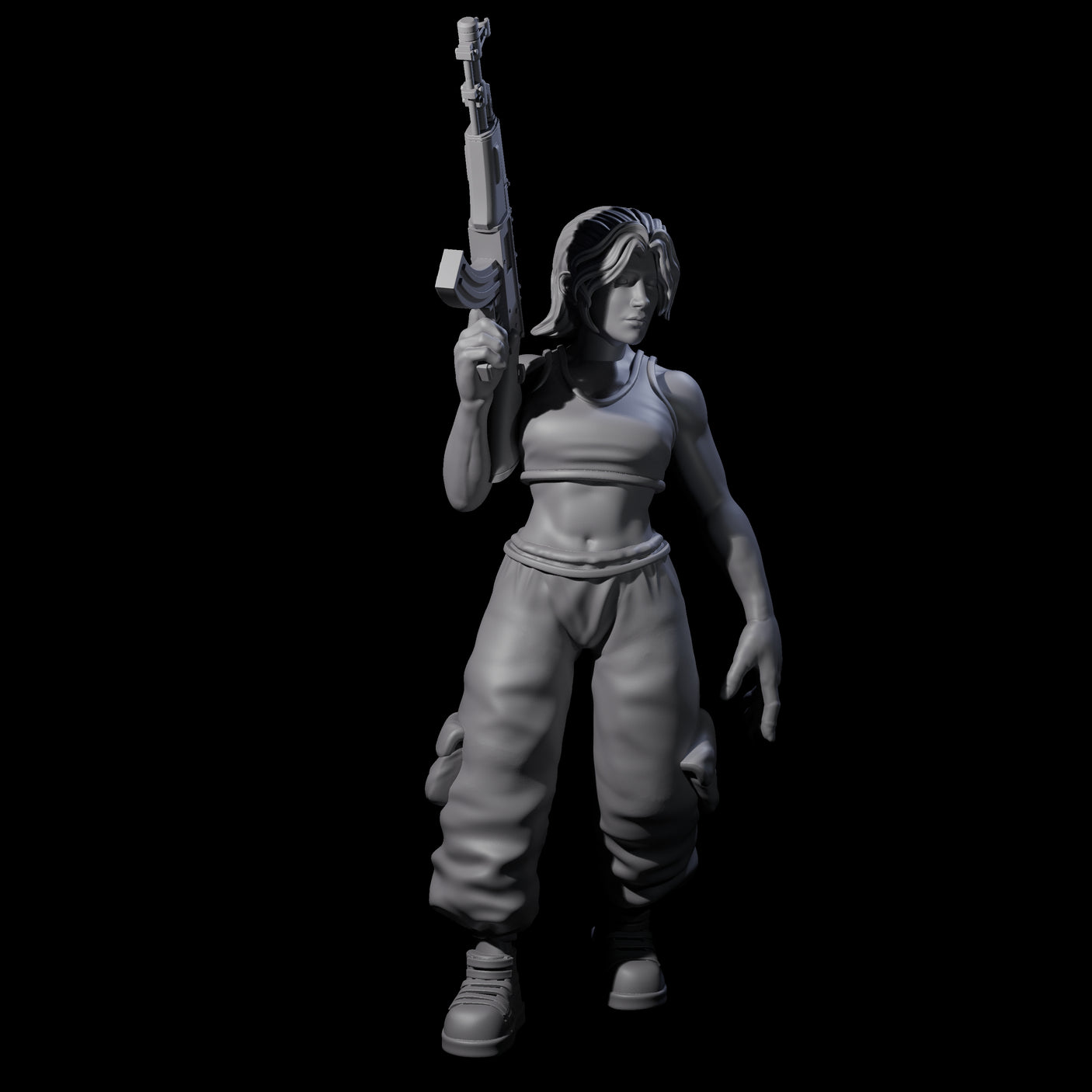 Scummy Russian Mercenary F Miniature for Dungeons and Dragons, Pathfinder or other TTRPGs