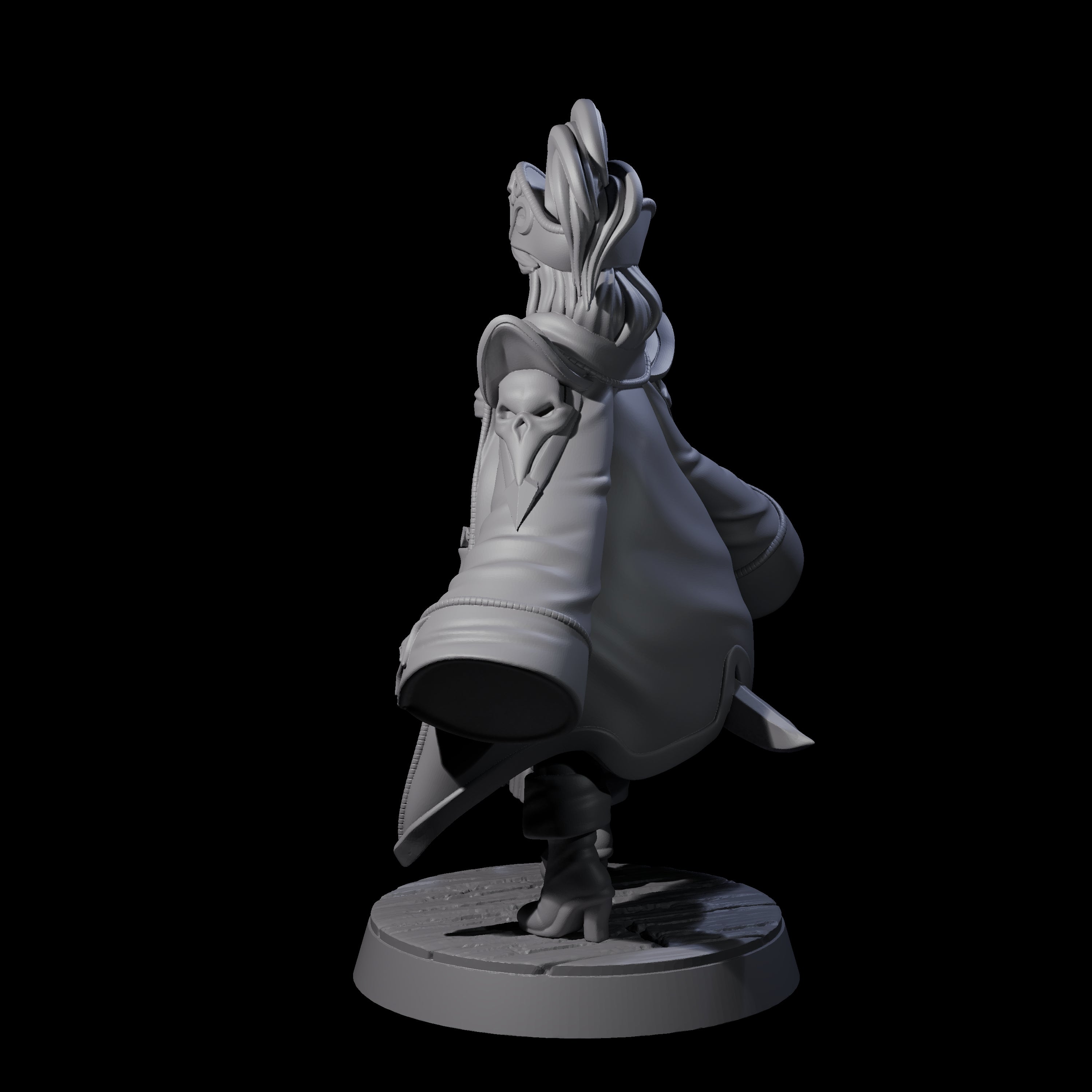 Scurvy Pirate Captain Miniature for Dungeons and Dragons, Pathfinder or other TTRPGs