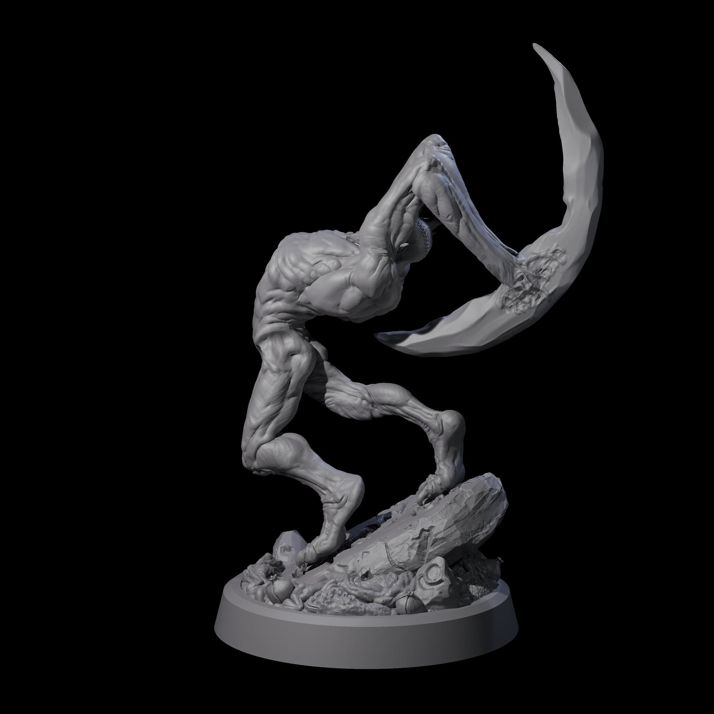 Scythe Wielding Velstrac C Miniature for Dungeons and Dragons, Pathfinder or other TTRPGs