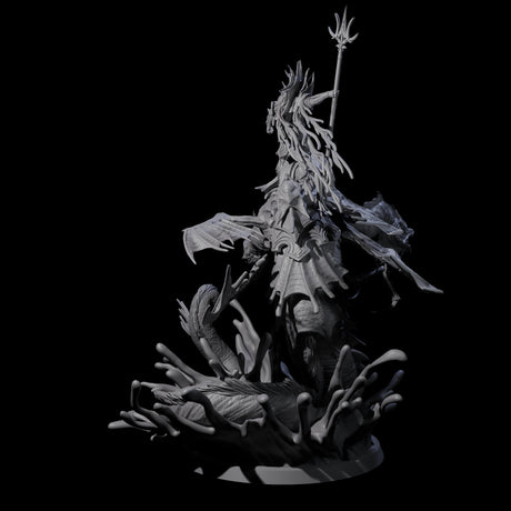 Sea Elf Deeplord Miniature for Dungeons and Dragons, Pathfinder or other TTRPGs