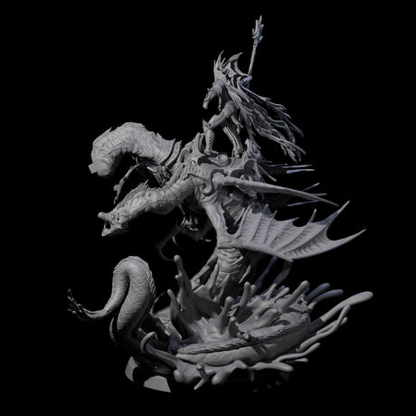 Sea Elf Deeplord Miniature for Dungeons and Dragons, Pathfinder or other TTRPGs