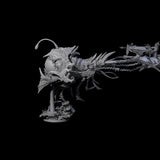 Sea Elf Piloting an Abyssal Lanternfish A Miniature for Dungeons and Dragons, Pathfinder or other TTRPGs