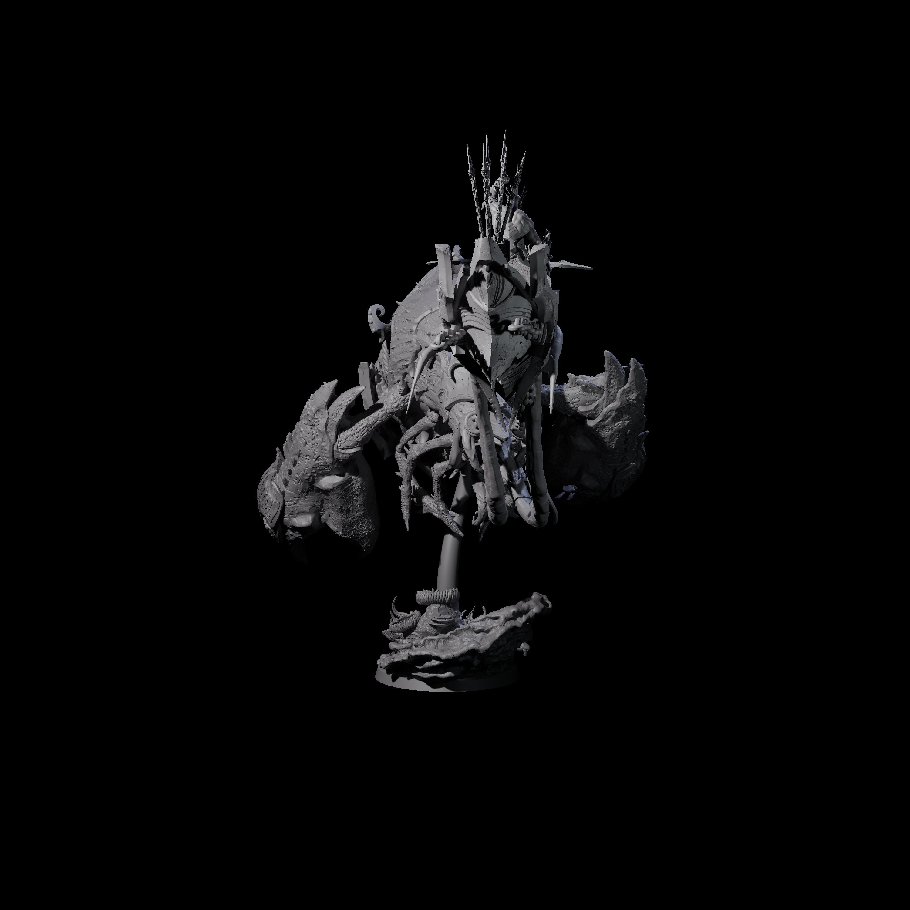 Sea Elf Piloting an Abyssal Lanternfish B Miniature for Dungeons and Dragons, Pathfinder or other TTRPGs